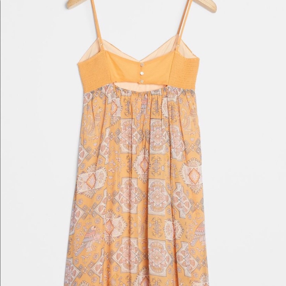 NWT Anthropologie + orange mixed print maxi dress - Picture 4 of 10